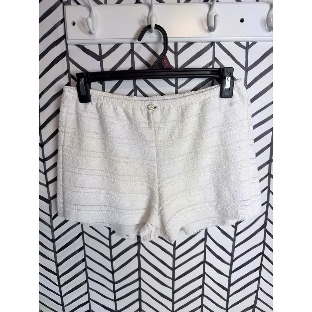 RSQ White Striped Lace Lined Shorts Women’s XS 6036